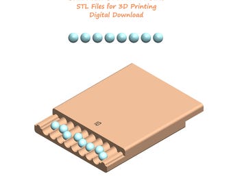Limas Stl para rodillo de cuentas de arcilla polimérica de 10 mm / Lima Stl para rodillo de cuentas de 10 mm - 8 ranuras / Herramienta para rodillo de cuentas de forma redonda de 10 mm / Lima Stl / Archivo digital