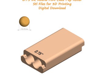 0.75 inc Round Mini Cake Pop Roller Stl File | Cake Pop Roller 3d Print Stl Files | Cake Pop Making Tool STL File | Stl File for 3D Printing