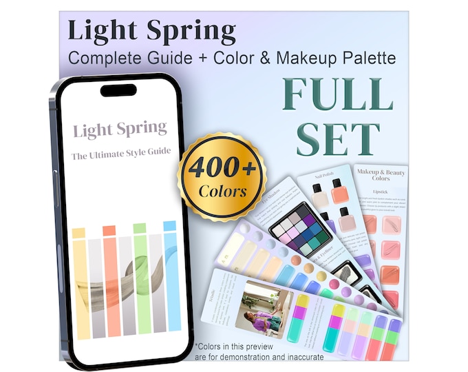 Light Spring Color Guide & Palette, Light Spring Colour Palette Makeup ...