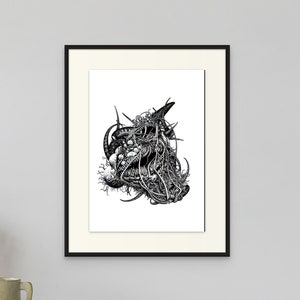 Mythos #1 (Giclée Fine Art Print) Horror Art (8x10 11x14 12x16)