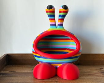 Bol para monedas con forma de monstruo arcoíris – Organizador con forma de criatura adorable – Idea de regalo colorida