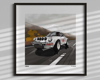 1980 Porsche 911 SC Safari Digital Artwork | Art Print | Digital Download | Car Guy Gift | Gift for Him | Garage Decor | Man Cave Gift Idea