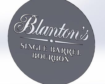 Letrero de pared de bourbon Blantons de 44" (solo archivo DXF)