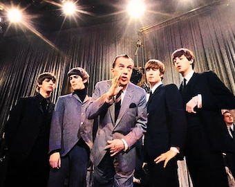 THE BEATLES WiTH Ed SULLIVAN Photo Magnet 3&quot;x5&quot;