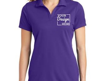 Sport-Tek Women&#39;s PosiCharge RacerMesh Polo. LST640, Custom Polo, Embroidery Polo, Business Polo, Personalized Gifts, Custom Logo.