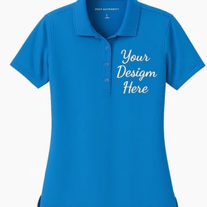 Custom Embroidered Port Authority Women&#39;s Dry Zone UV Micro-Mesh Polo LK110, Custom Stitch Logo, Custom Shirts, Custom Workwear, Uniforms