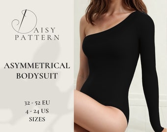 Patron de couture PDF body asymétrique - 32-52 EUR / 4-24 US