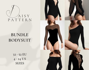 Bundle Bodysuit PDF-Schnittmuster – 32–52 EUR / 4–24 US