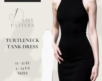 Turtleneck Tank Dress PDF Sewing Pattern