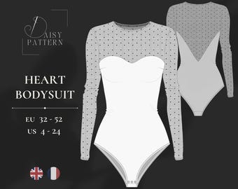 Bodysuit Sewing Pattern PDF | Open Back Bodysuit