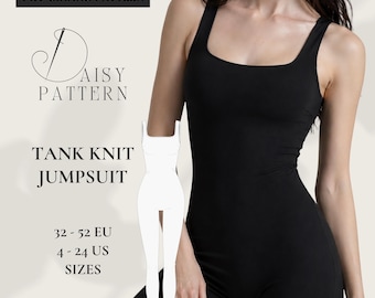 Tank Knit Jumpsuit PDF Sewing Pattern