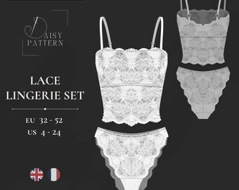 Camisole & Panty Sewing Pattern PDF | Stretch Lace Lingerie Set