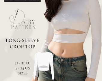 Long-Sleeve Crop Top PDF Sewing Pattern