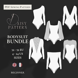 Bodysuit Bundle - PDF Sewing Pattern - 32-52EU / 4-24US