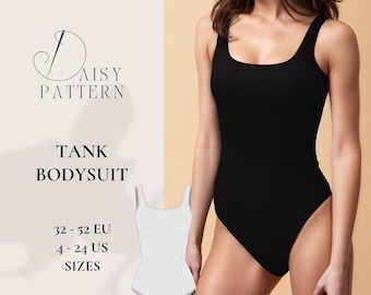 Women's Tank Bodysuit Sewing Pattern: Vintage-Inspired DIY PDF (eu 32-52 / us 4-24)
