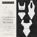Intermediate Swimwear PDF Sewing Pattern Bundle for Women's Sizes 32-52 EU / 4-24 US