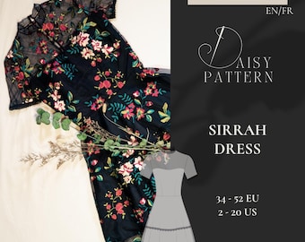 Sirrah Midi Dress PDF Sewing Pattern Masterclass - Elegant Vintage-Inspired Halter Design for Women