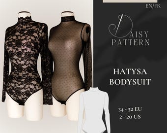 Hatysa Bodysuit PDF Sewing Pattern Masterclass: Sizes 34-52 eu / 2-20 us - Versatile DIY Fashion