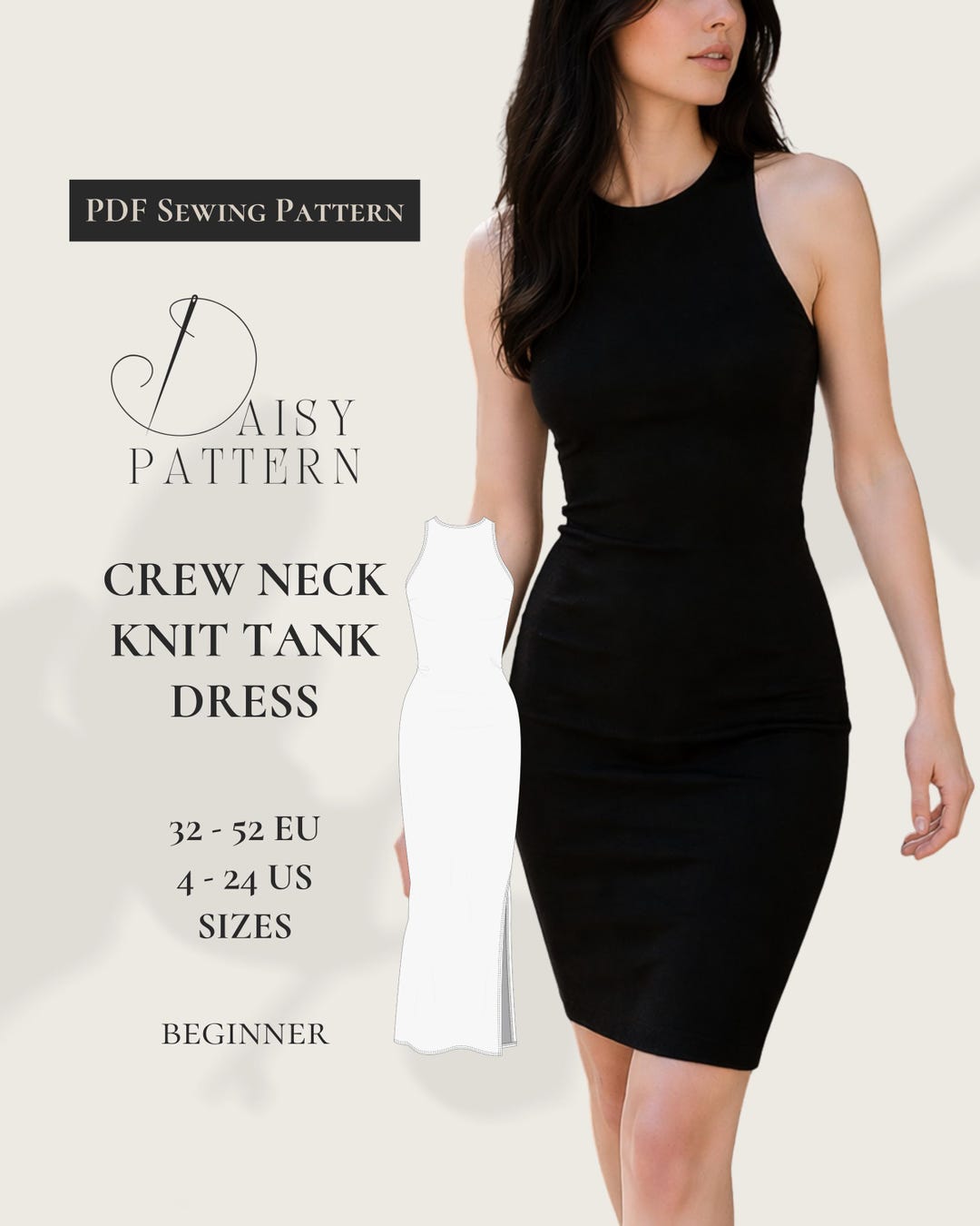 jersey tank dress pattern Sew House Seven 124 Underwood Tank Dress & Top Downloadable Pattern