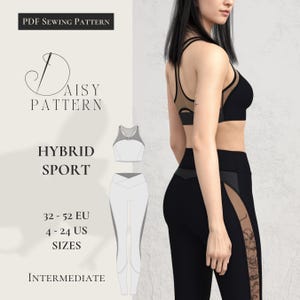 ハイブリッドスポーツブラ＆レギンスのPDF縫製パターン