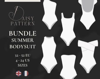 Sommer-Body-Set – PDF-Schnittmuster – Größen: 4–24 US / 32–52 EU