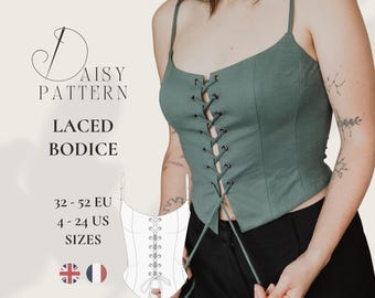 Laced Bodice PDF Sewing Pattern - Soft Corset Top