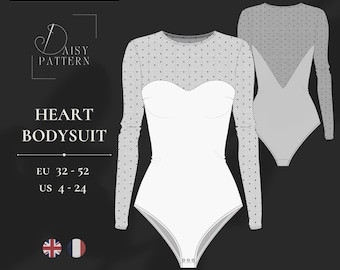 Bodysuit Sewing Pattern PDF | Open Back Bodysuit
