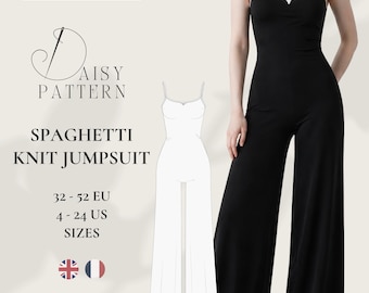 Spaghetti Knit Jumpsuit PDF Sewing Pattern