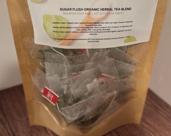 Organic Sugar Flush Detox Tea – Hand-Blended Herbal Cleanse