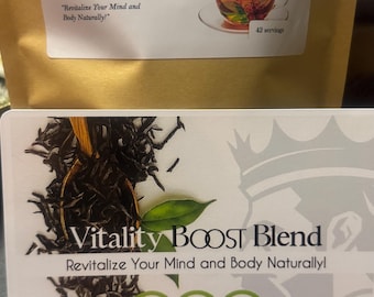 Vitality Boost Blend — Herbal Tea for Energy & Focus | Natural Wellness Support. 42 servings