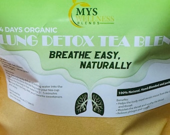 Tisana depurativa per i polmoni / Miscela disintossicante naturale per la salute respiratoria / Ingredienti biologici