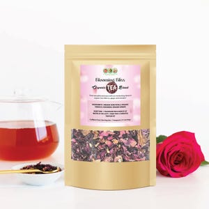 Blooming Bliss Organic Herbal Tea Blend | Rose Petals, Hibiscus, Ginger & Orange