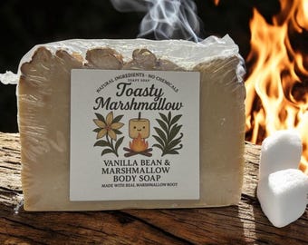 Savon grillé à la guimauve : gousse de vanille, racine de guimauve biologique