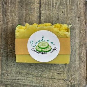Cool As Cucumber Soap. Natural Bar Soap - Made with Organic Cucumbers.