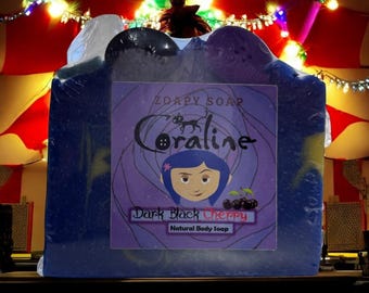 Coraline Black Cherry Soap Bar: Organic Handmade Body Cleanser