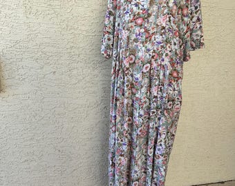 Sukienka vintage w kwiaty i duże rozmiary z lat 90. z motywem Y2K