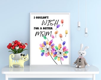 Mother's Day Handprint Art Craft, Mommy Handprint Fingerprint Craft, Mother's Day Handprint Preschool, Baby Toddler Craft, DIY kids craft