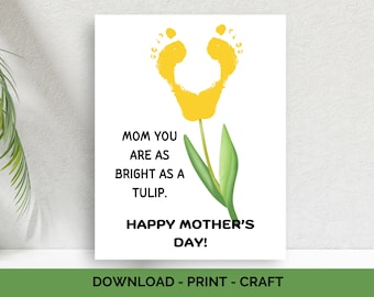 Muttertags-Fußabdruck-Handabdruck-Kunst, Mama-Handabdruck-Kunst, Kinder-Baby-Kleinkind, Blumen-Fußabdruck-Kunst, Geschenk für Mama, Muttertags-Handwerk,