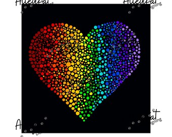 Regenbogen Punkt Mandala Herz PNG, Regenbogen Herz Clipart, Valentinstag Punkt Herz, digitales Design Download, Grafik PNG, Liebe Herz Png, Png