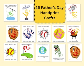 Vatertag Handabdruck Handwerk, Vatertag Handwerk, Vatertag Kunst, Vatertagsgeschenk von Sohn Tochter Kinder, Vatertagsandenken druckbar