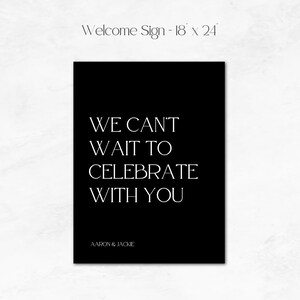 Wedding Welcome Sign Template - Clean, Modern Aesthetic - Editable