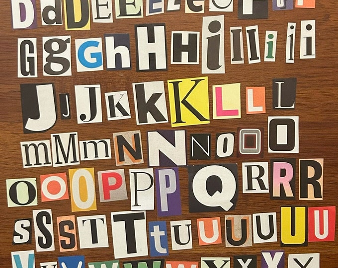 LETTERING Set of Magazine Letters for Collage/art Journaling ...