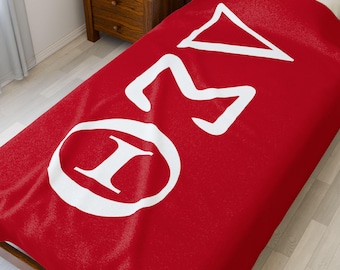 Delta, AEO, Delta Sigma Theta, Velveteen Plush Blanket, Red