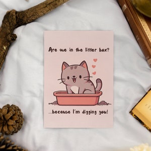 Carte de Saint-Valentin chat drôle qui chatouille les moustaches - 8,5 x 11 imprimable avec et sans lignes de pliage, ronronne parfaitement pour les amoureux des chats (IMPRESSION NUMÉRIQUE)
