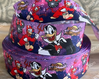 Cinta de Halloween de Disney, cinta de grogrén de alta calidad cortada a medida de 1" y 1,5" de ancho, cinta del Pato Donald, disfraces no tan aterradores.