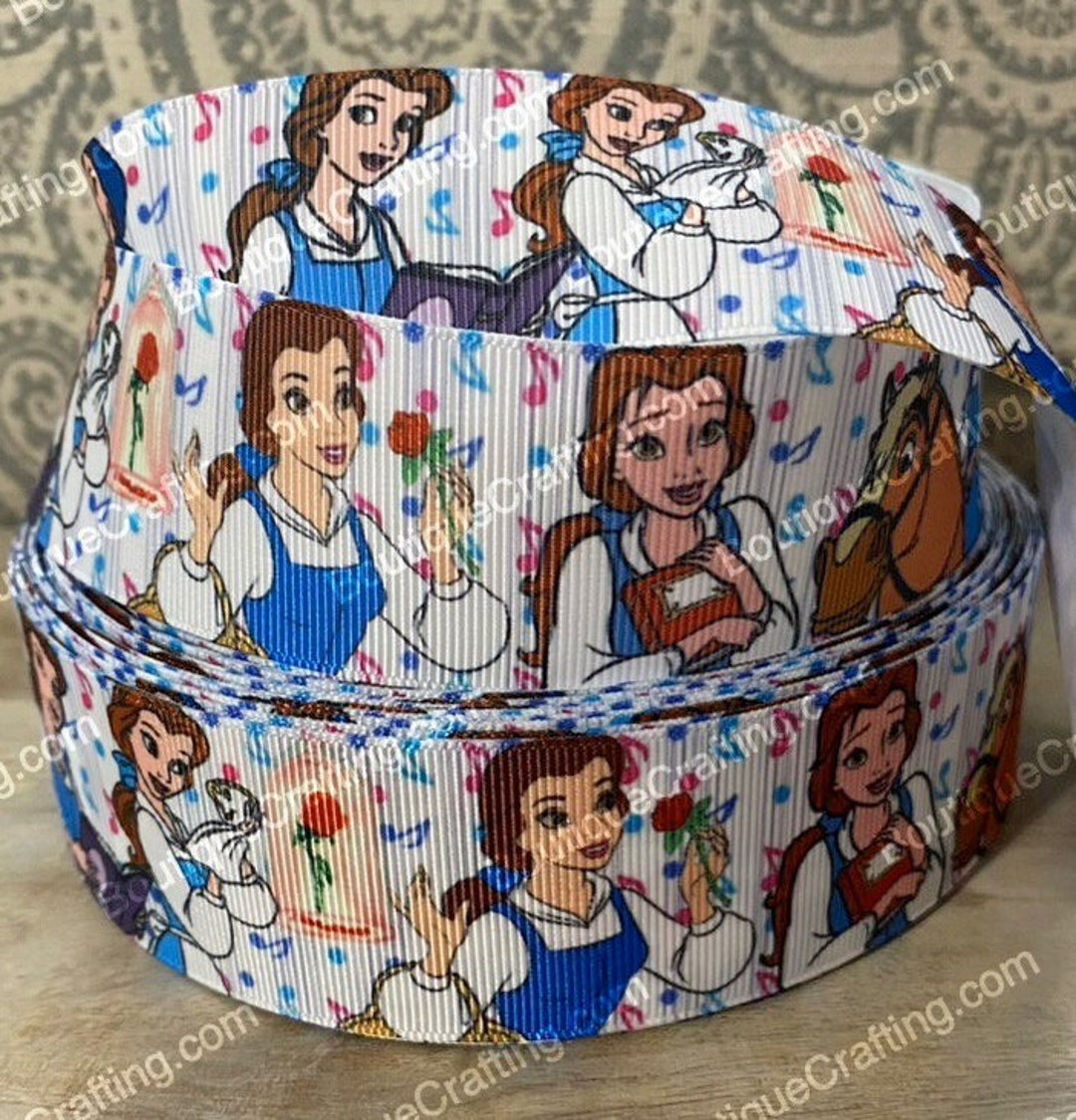 Beast Ribbon Disney Belle Ribbon High Quality Grosgrain Ribbon by the Yard 1