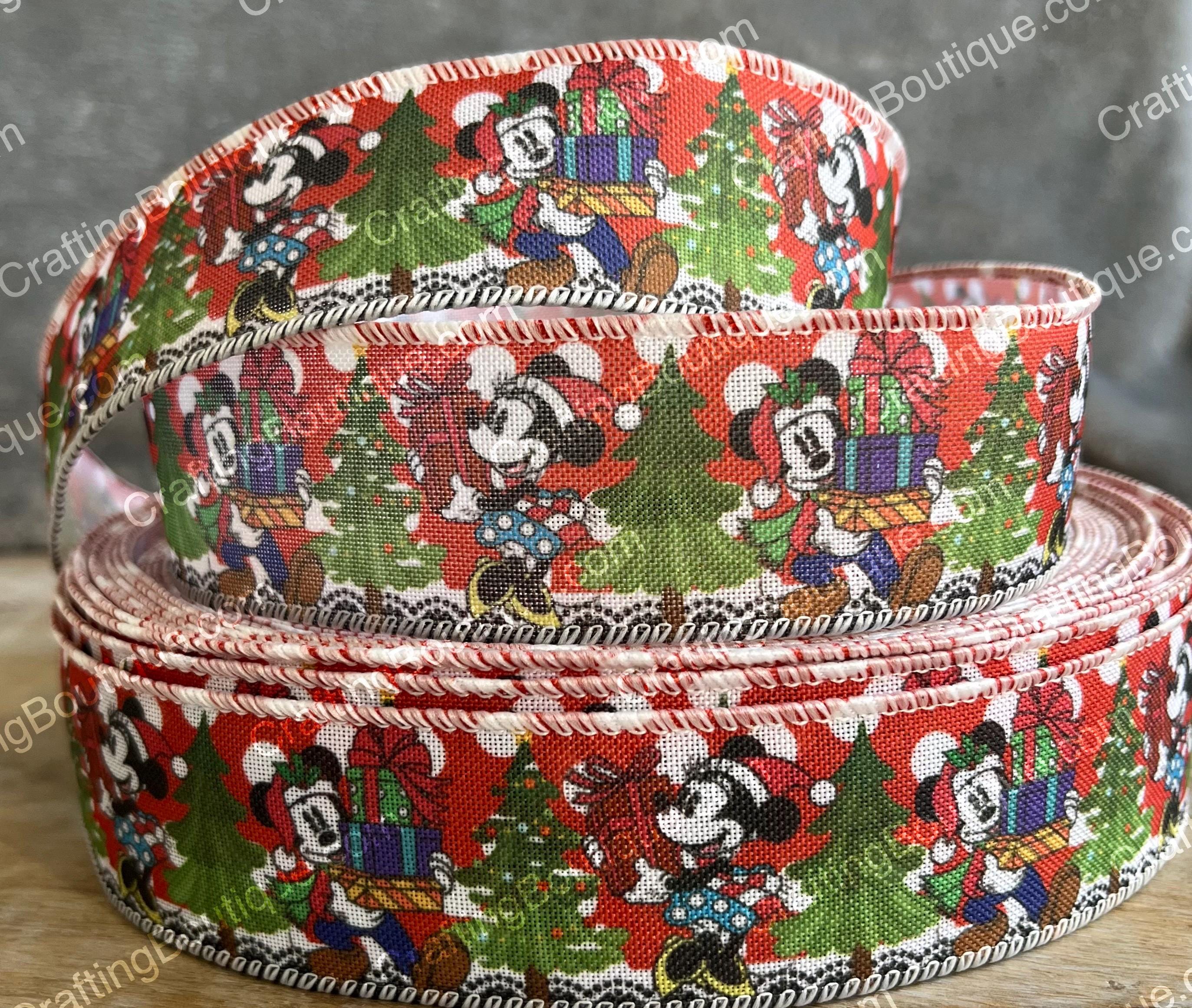 Wired Disney Christmas Ribbon High Quality Linen Ribbon Continuous ...