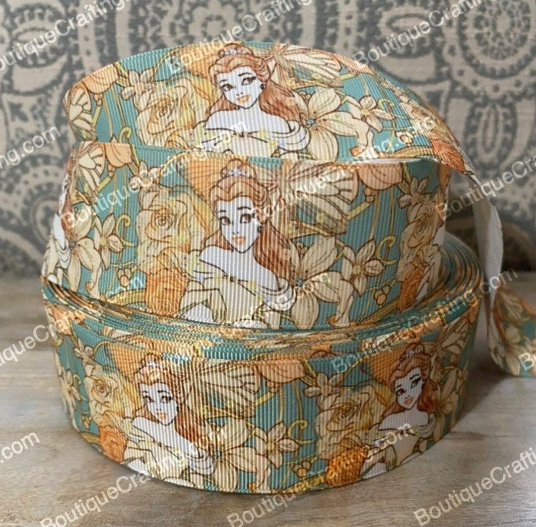Beast Ribbon Disney Belle Grosgrain Ribbon 1, 1.5, 2 Inch, Beauty and the Beast Hair ...
