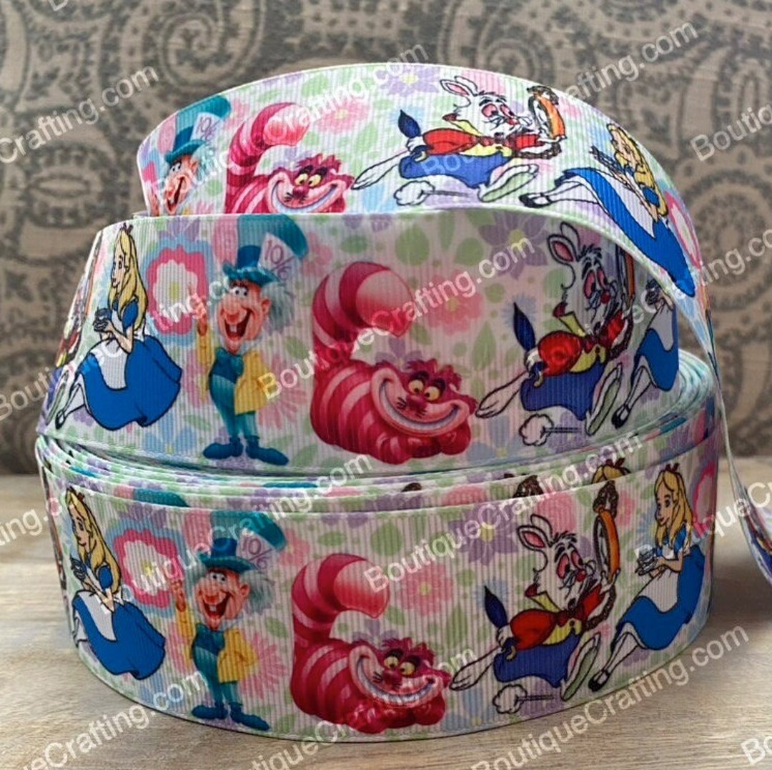 Alice Ribbons Disney Alice in Wonderland Ribbon High Quality Grosgrain Ribbon by the ...