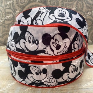 Disney Mickey Mouse-lint Hoogwaardig grosgrain lint op maat gesneden 1", 1,5" en 2" breed Perfect voor haarelastiekjes, lanyards en nog veel meer!